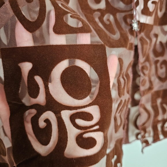 House Of Sunny Casa Amor Flyaway Short Sleeve Cardi Top, Chocolate Brown, Size 2 - Picture 10 of 13